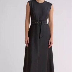 Calvin Klein Denim Belted Midi Dress NWT US Size 4